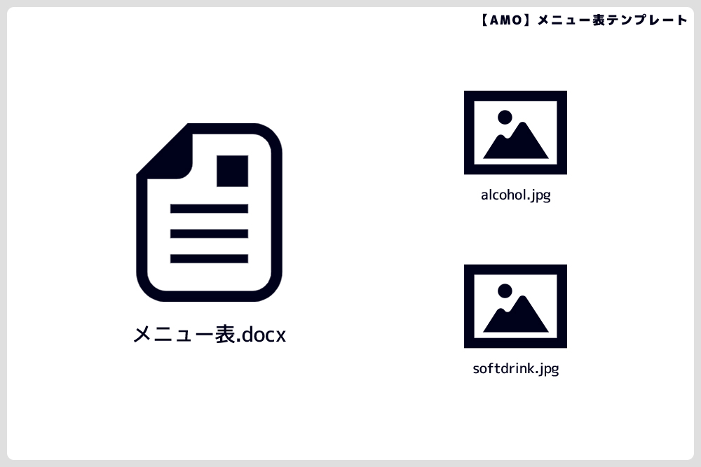 メニュー表テンプレートの中身